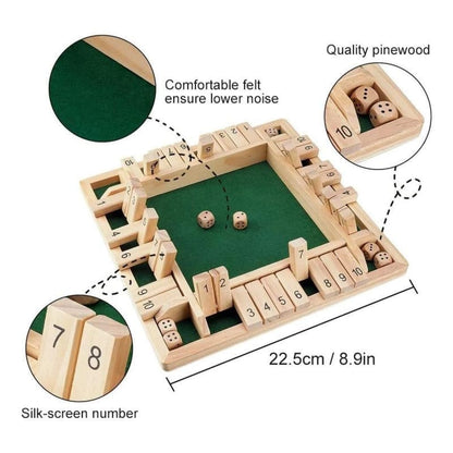 Shut The Box Wooden Board Game